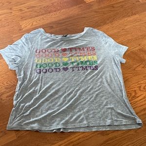 good times graphic tee, size small, color gray